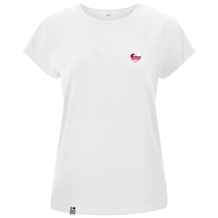 Wellenherz - Damen Shirt | 100% Bio-Baumwolle | Edler Stick - Image 6