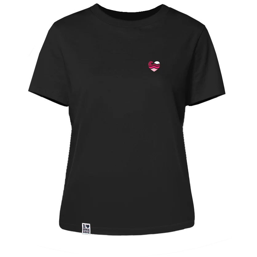 Wellenherz – Damen Shirt | 100% Bio-Baumwolle | Edler Stick - Image 3