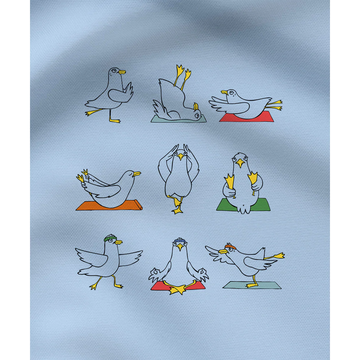 Yoga Möwen – Damen Shirt | V-Ausschnitt | Backprint - Image 2