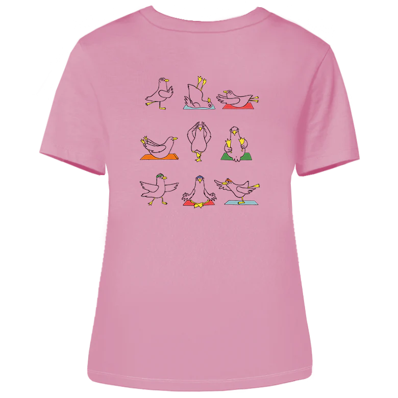 Yoga Möwen – Damen Shirt | V-Ausschnitt | Backprint - Image 4